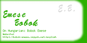 emese bobok business card